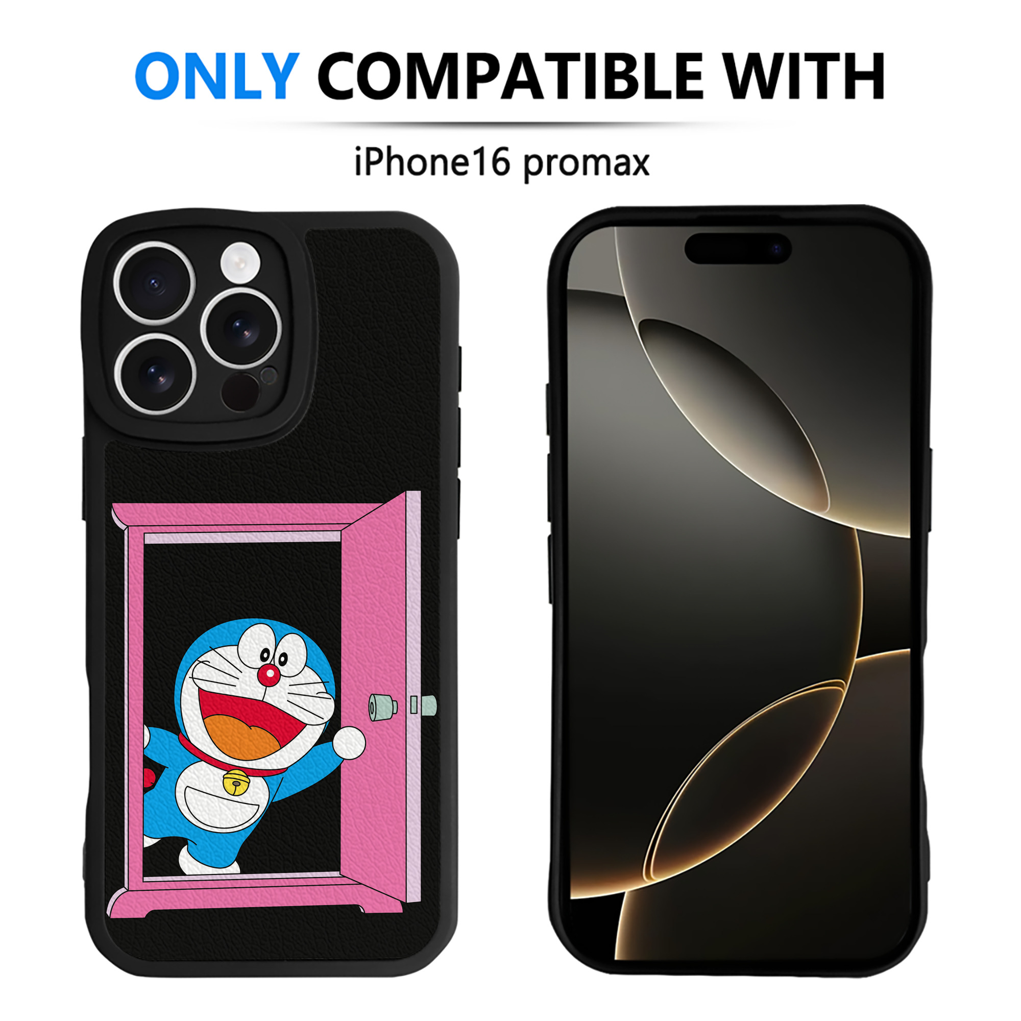 （画像用） ドラえもん Doraemon 【iPhone 16シリーズ対応】シリコンスマホケース（レザー調） 材質：シリコン
